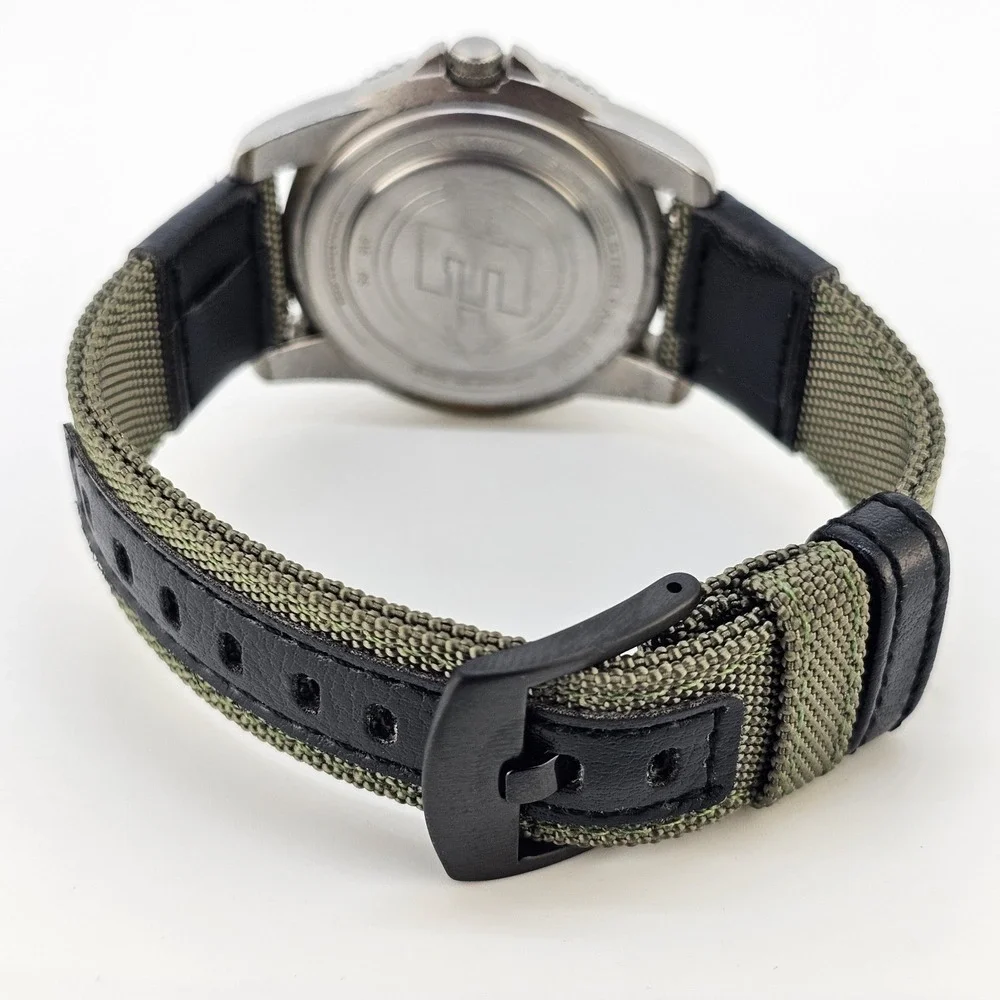 Timex Expedition Men Watch 38MM Cream Dial NEW Green Nylon Bands New Battery